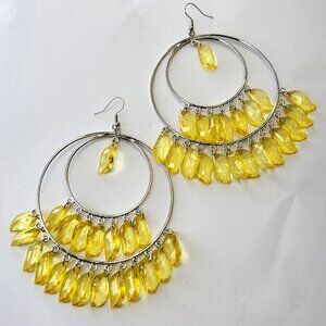 Yellow Hoop Earrings